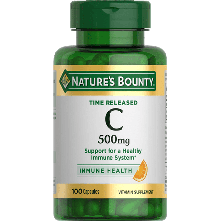 Nature's Bounty Vitamin C Time Release Capsules, 500 Mg, 100 Ct