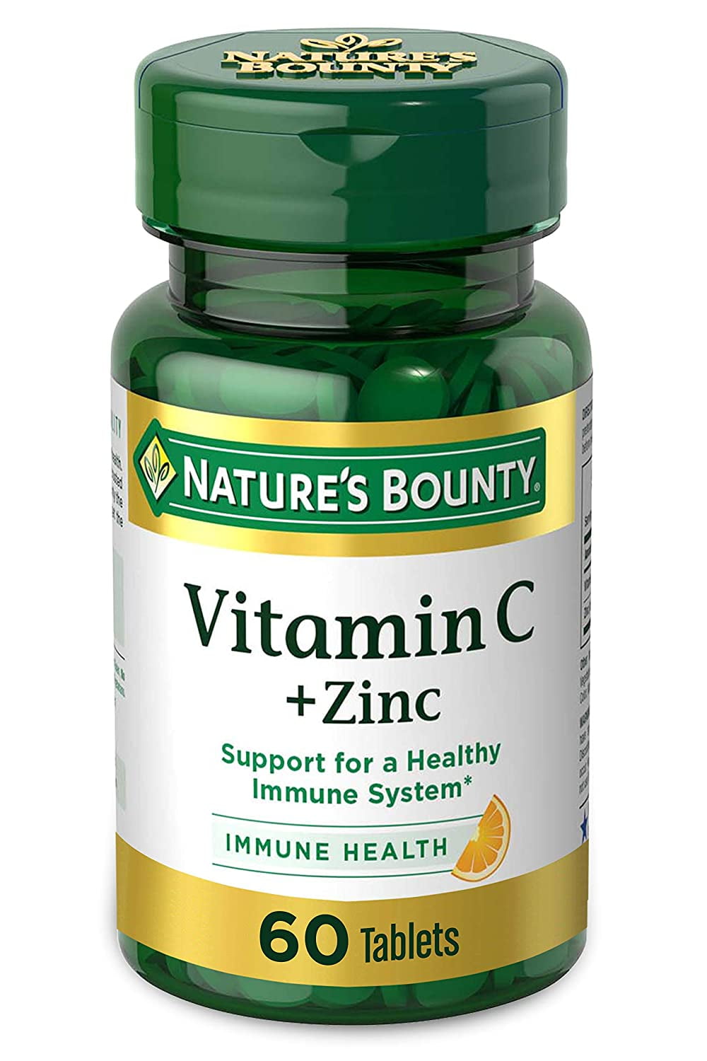 Nature's Bounty Vitamin C + Zinc Quick Dissolve Tablets 60 ea (Pack of 6)