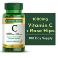 thumbnail image 1 of Nature’s Bounty Vitamin C with Rose Hips, Antioxidant & Immune Support, 1000mg, 100 Coated Caplets, 1 of 8