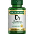 thumbnail image 1 of Nature’s Bounty Vitamin D3 5000 IU Softgels for Bone & Immune Support, Vitamin Supplement, 240 Ct, 1 of 6