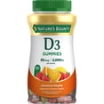 thumbnail interactive-video image 1 of Nature's Bounty Vitamin D3 Gummies, 50 mcg, 2000 IU, Immune Support, Vitamin Supplement, Multi-flavored, 160 Count, 1 of 8