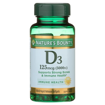 Nature's Bounty Vitamin D3 5,000 Iu 150 Sgels