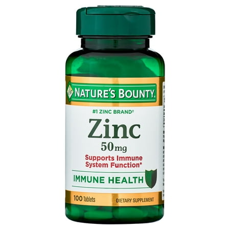Nature’s Bounty Zinc, Immune Support Supplement, 50 mg, 100 Caplets