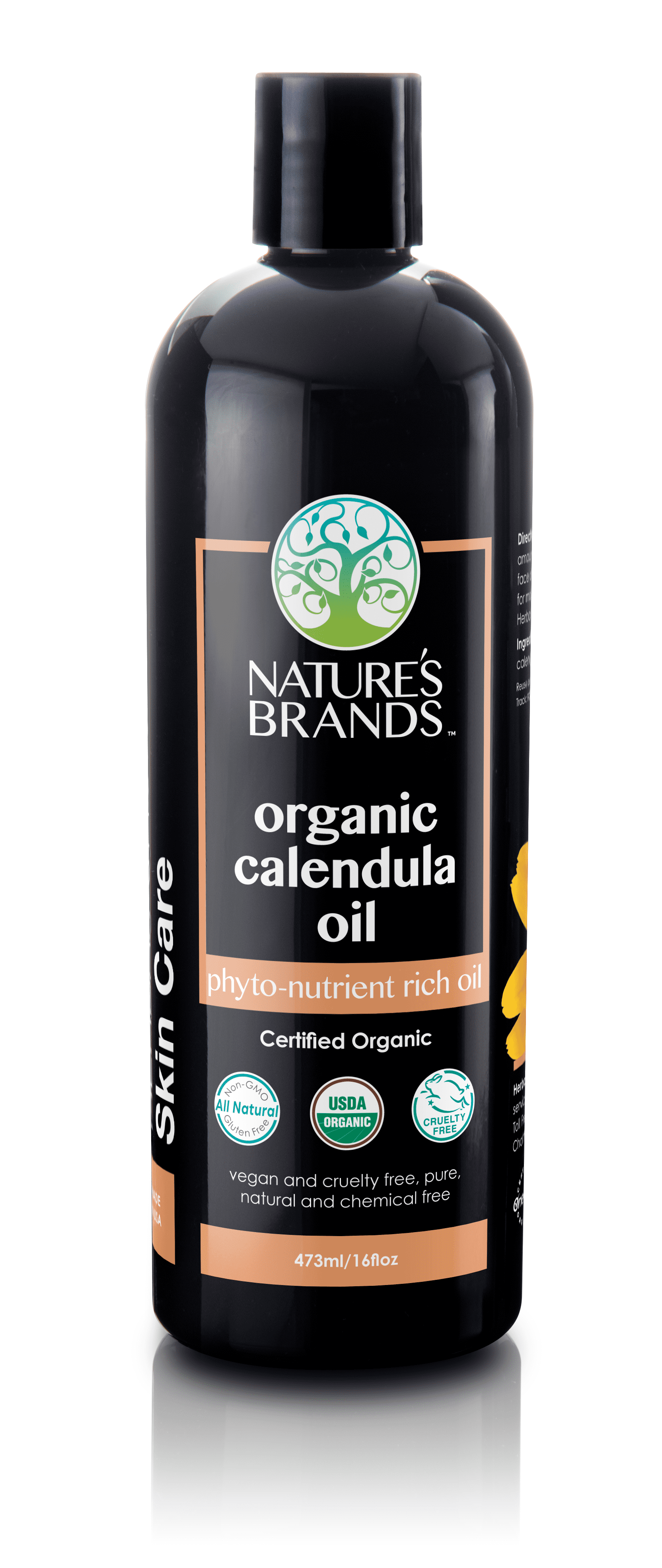 Nature's Brands Herbal Choice Mari Organic Calendula Oil; 16floz BPA-Free Plastic