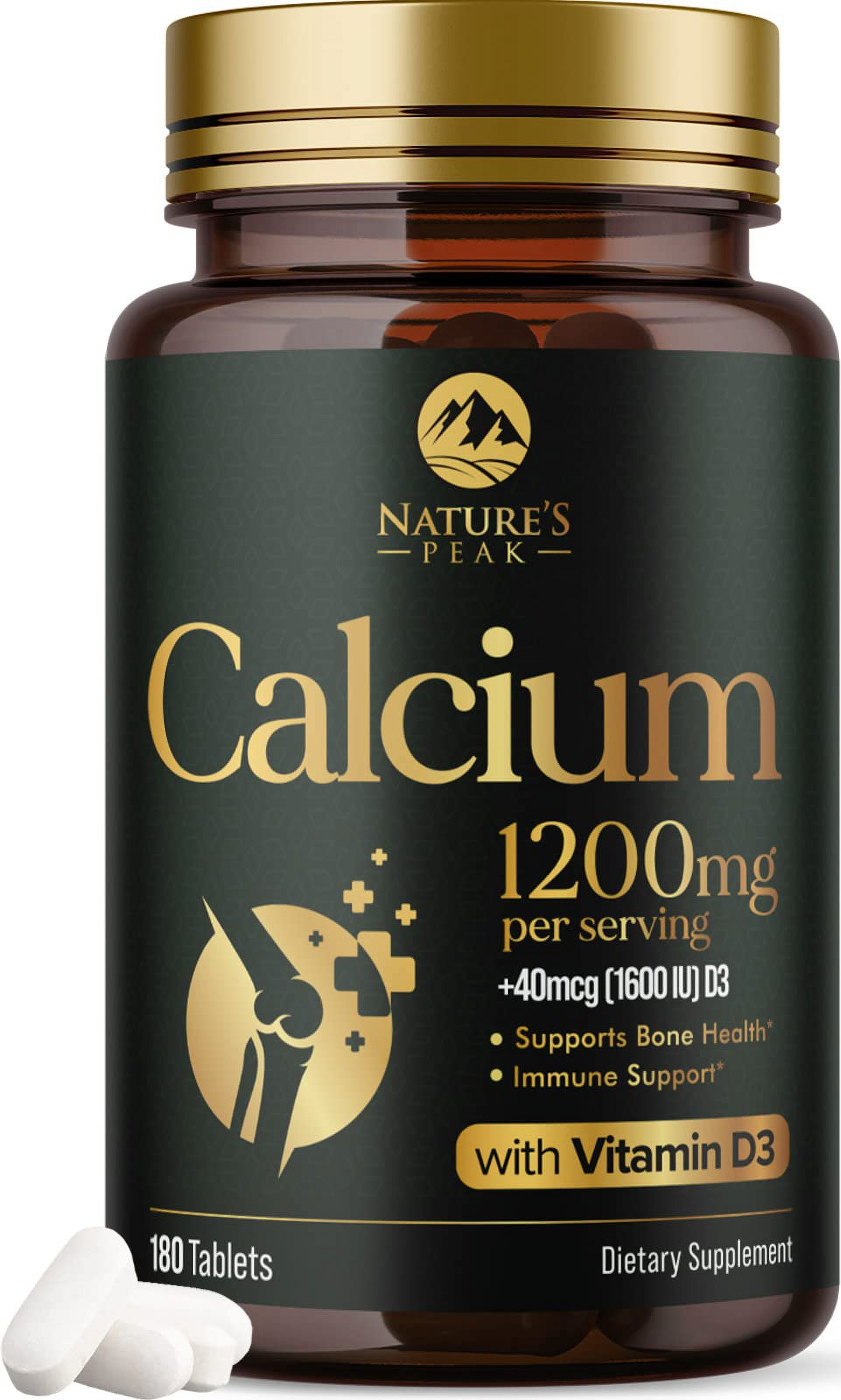 Calcium 1200 mg with Vitamin D3, Calcium Supplement Vitamins, Supports