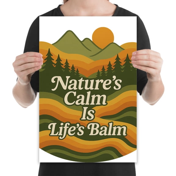 Nature's Calm Archival Print, 13x19 Poster, For Wellness Room Decor