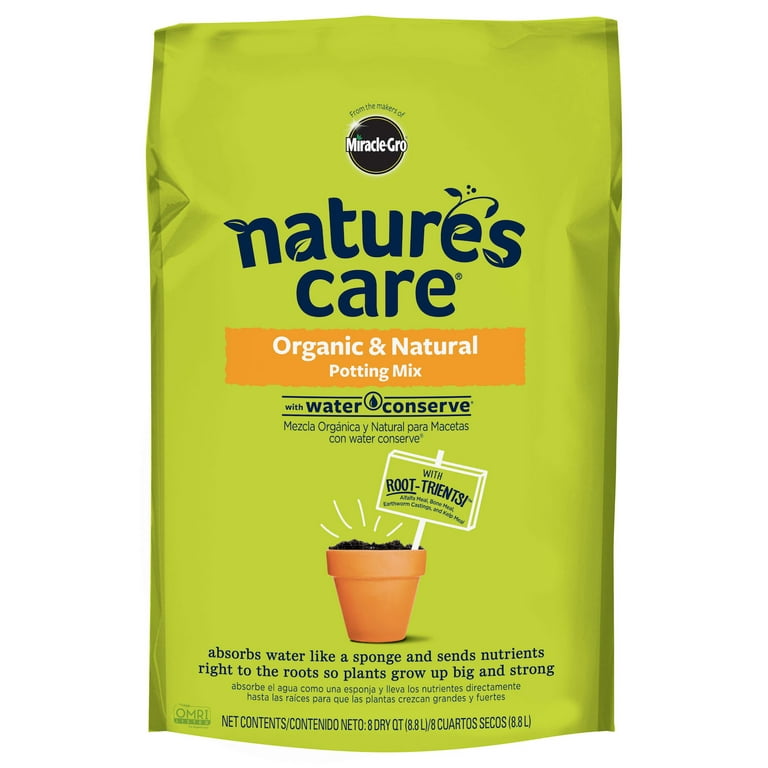 Miracle-Gro Nature's Care 16 qt. Organic and Natural Potting Mix with Water Conserve Miracle-Gro Nature's Care 16 qt. Organic and Natural Potting Mix with Water Conserve