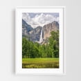 thumbnail image 1 of Nature's Cascade - Yosemite Valley - California Photography Waterfall Nature Landscape Mountain Forest Scenic Travel Poster White Framed Wall Art Print 5 x 7 inches, 1 of 3