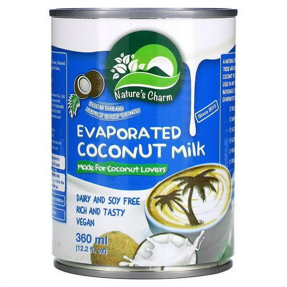 Nature's Charm, Evaporated Coconut Milk, 12.2 fl oz Pack of 2