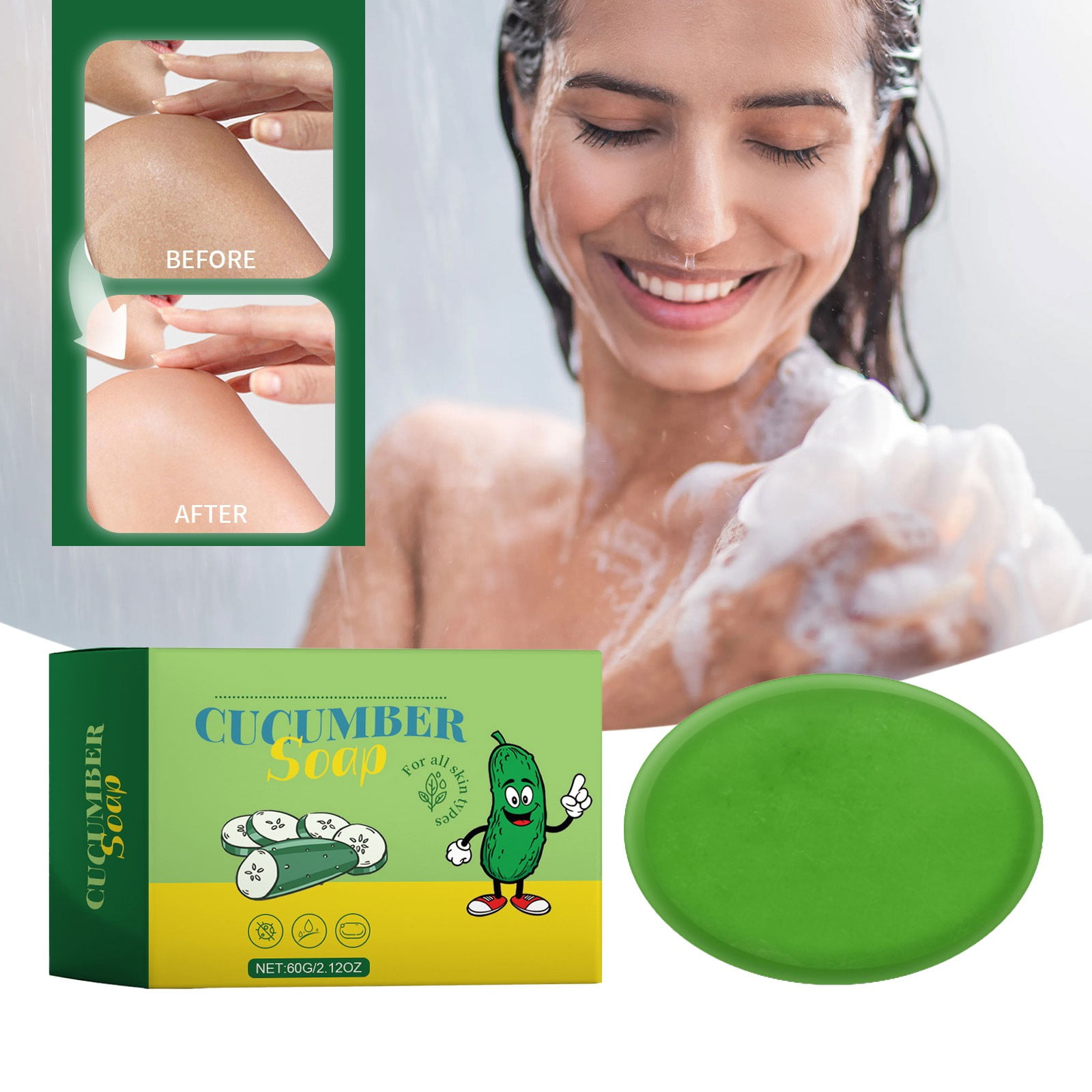 Nature's Choice Cucumber Fresh Cleansing Soap Deep Cleanse Gentle