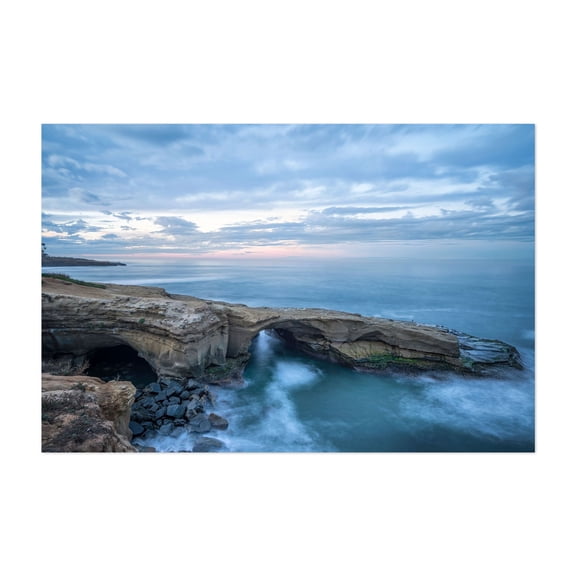 Nature's Coastal Canvas - San Diego California Photography Coastal Ocean Nature Landscape Scenic Sunset Bridge Unframed Wall Art Print 32 x 48 inches