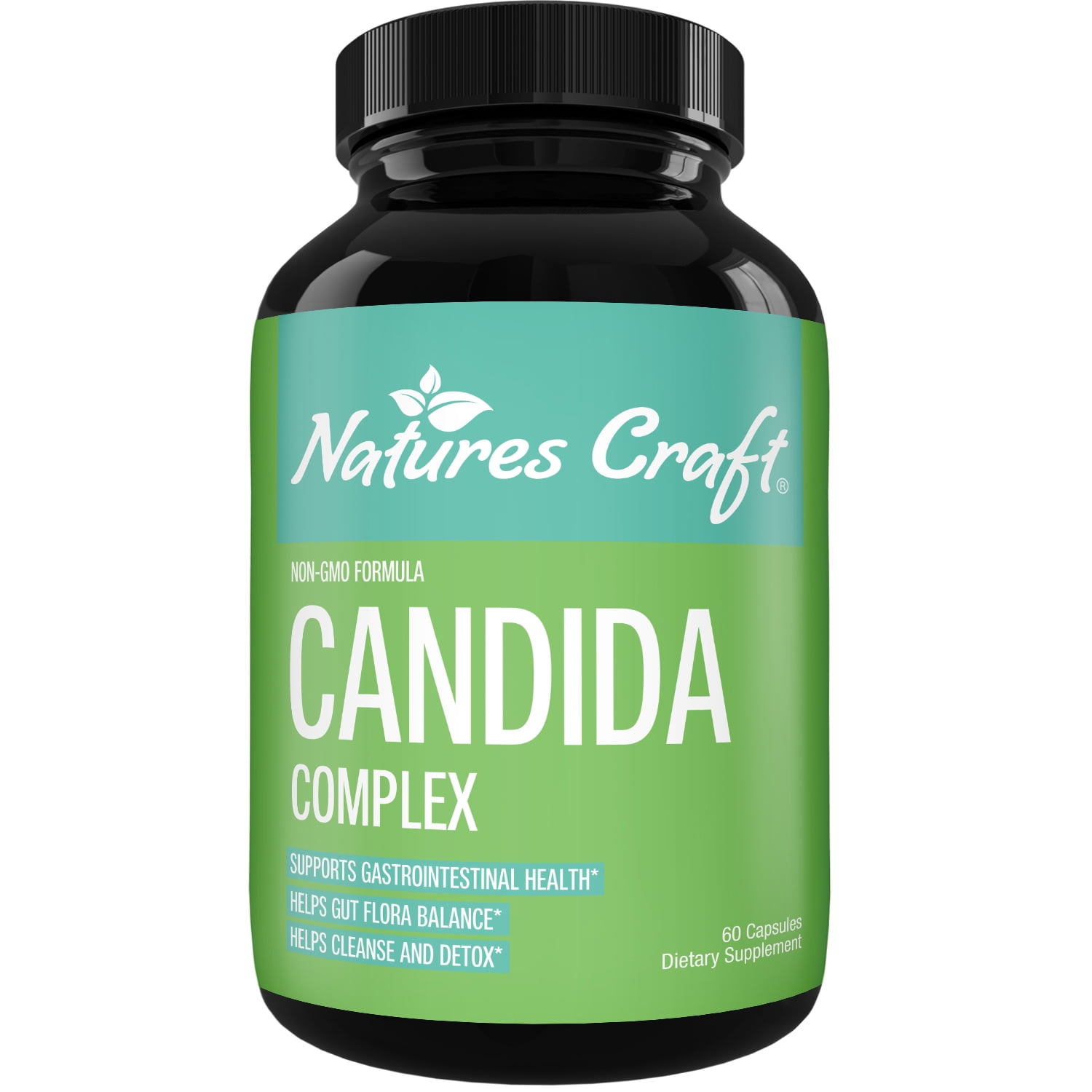 Nature's Craft Candida Complex 60 Capsules - Probiotics, Digestive Enzymes & Oregano Leaf Extract