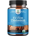 thumbnail image 1 of Organic Ceylon Cinnamon Extract Tablets 1000mg - Ceylon Cinnamon Organic Supplement for Immune System & Heart Health Aid - Immune Support Supplements for Adults - 60 Count, 1 of 9