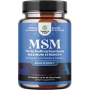 Natures Craft MSM 1000mg Beauty Supplement   Joint & Skin Support, 60 Capsules