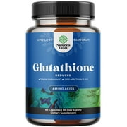 Nature’s Craft Reduced Glutathione Supplement with Glutamic Acid - L Glutathione 1000mg Per Serving with Silymarin Milk Thistle Extract ALA Alpha Lipoic Acid Complex  - 60 Capsules