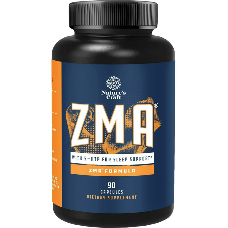 Nature's Craft ZMA 90 Capsules Zinc Magnesium 5HTP - Sleep