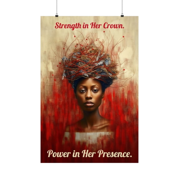 "Nature's Crown: A Captivating Portrait" - Premium Matte Vertical Posters