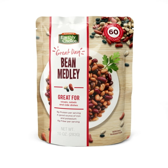 Nature's Earthly Choice Healthy Delicious 3 Bean Medley bag gluten free, 10 oz