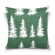 Natures Evergreens 16x16 Inch Plush Velvet Pillowcase Double Sided Print, Hidden Zipper