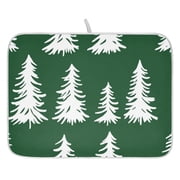 Natures Evergreens Dish Drying Mat for Kitchen, Quick Drying Absorbent Soft Durable 16" x 18"