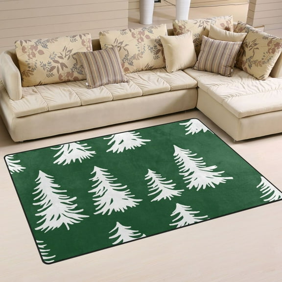 Nature's Evergreens Soft Polyester Area Rug 31''x20'', Non Slip, Memory Foam, Water Absorbent