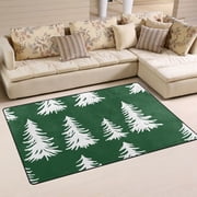 Natures Evergreens Soft Polyester Area Rug 31x20, Non Slip, Memory Foam, Water Absorbent