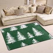 Natures Evergreens Soft Polyester Area Rug 36x24, Non Slip, Memory Foam, Water Absorbent