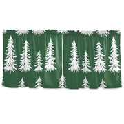 Natures Evergreens Tier Curtains for Kitchen 57x24 Inch Semi Sheer Light Filtering Half Window Curtains 2 Panels