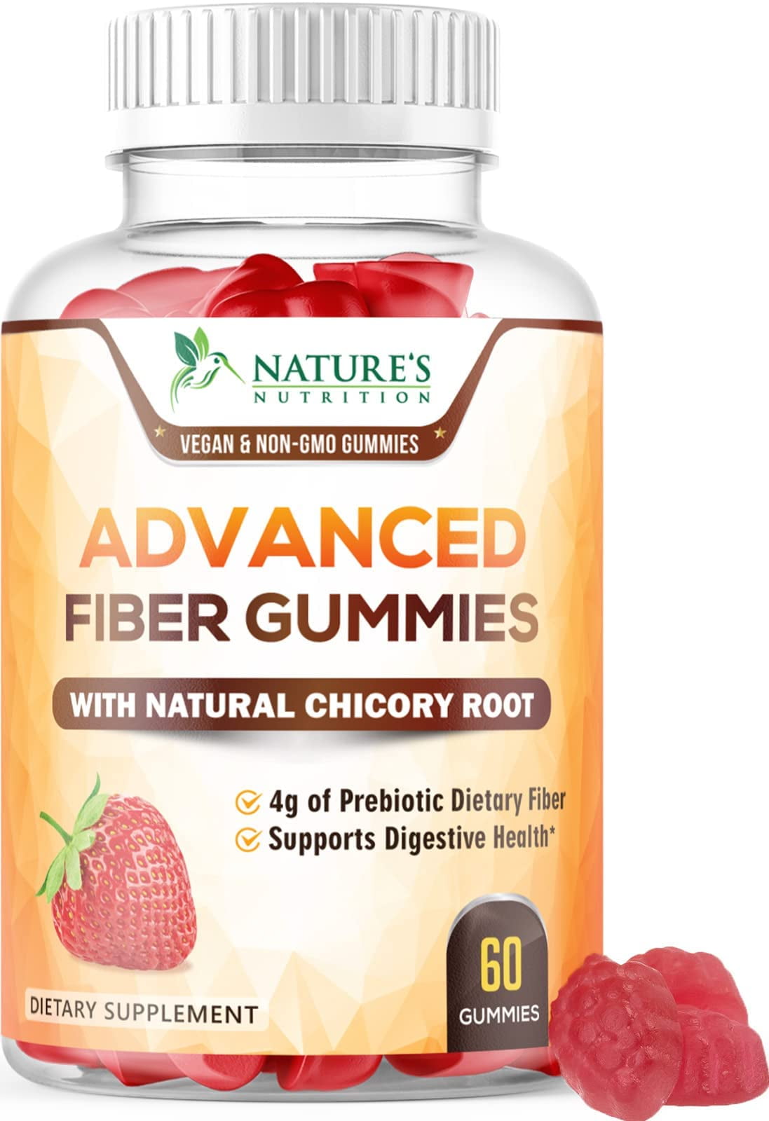 Nature's Fiber Gummies 4g, Daily Prebiotic Gummy Fiber Supplement