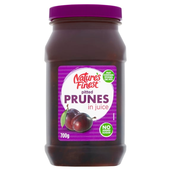 Nature's Finest Pitted Prunes In Juice 700G, Imported from Britain