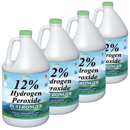 Nature's Freedom 12% Hydrogen Peroxide, Food Grade H2O2 and Purified Water Only, 4 Gallons Solution