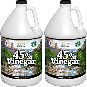 Nature's Freedom 45% Vinegar Cleaning Solution, Multi-Purpose Household Cleaner, 2 Gallon