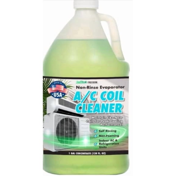 Nature's Freedom AC Coil Cleaner, No-Rinse HVAC Evaporator Coil Cleaning Solution, 1 Gallon