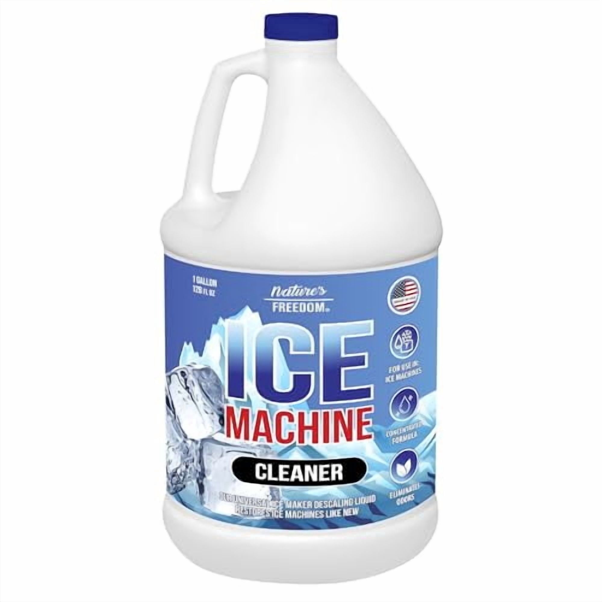 Nature's Freedom Ice Machine Cleaner, 1 Gallon, Nickel-Safe Descaler for Commercial and Residential Ice Makers, 32 Uses