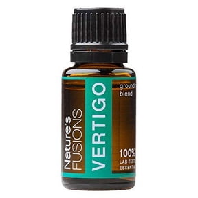 Nature's Fusions Vertigo Relief, Ginger Oil Nausea Relief Essential Oil Blends (15ml) - Fast-Acting Motion Sickness Relief, Morning Sickness Relief, Dizziness Relief, & Vertigo Medicine w/ Peppermint