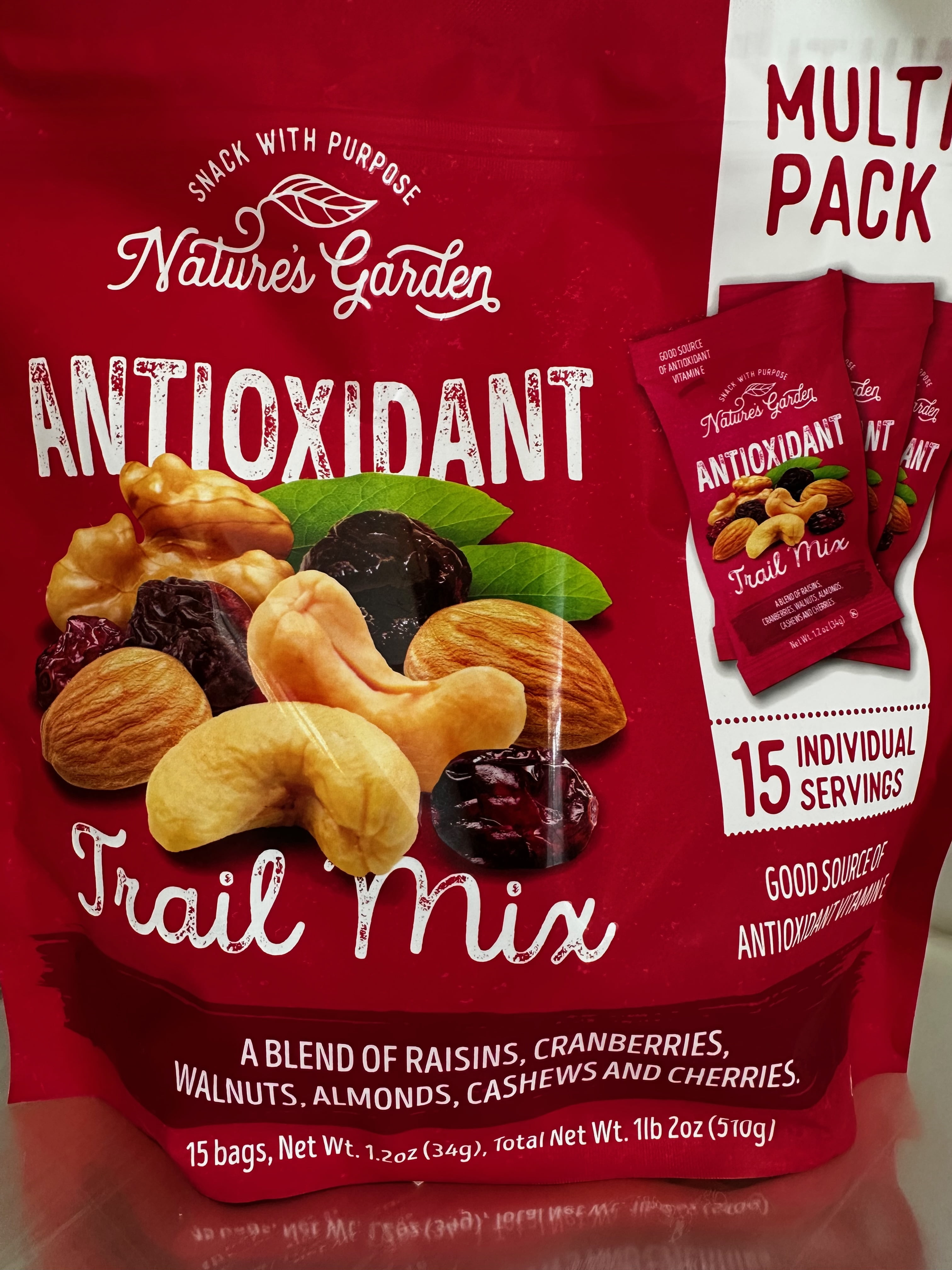 Nature's Garden Antioxidant Trail Mix - Multipack 15 count