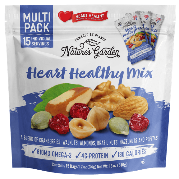 Nature's Garden Heart Healthy Mix Single Serve - 18 Ounce (1.2 Ounce x 15 count)