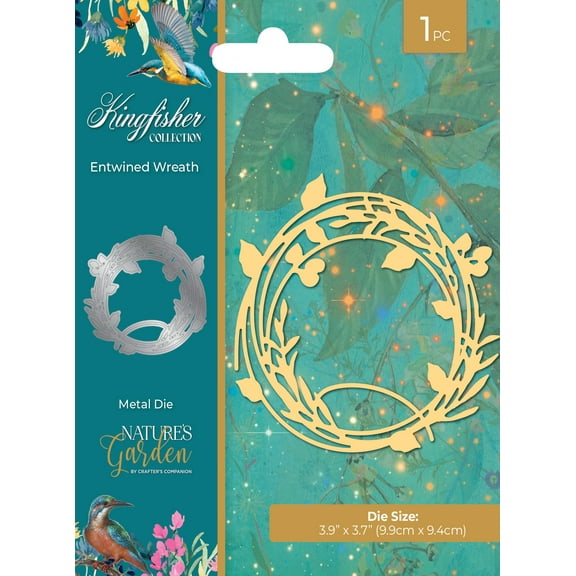 Nature's Garden Kingfisher Metal Die-Entwined Wreath