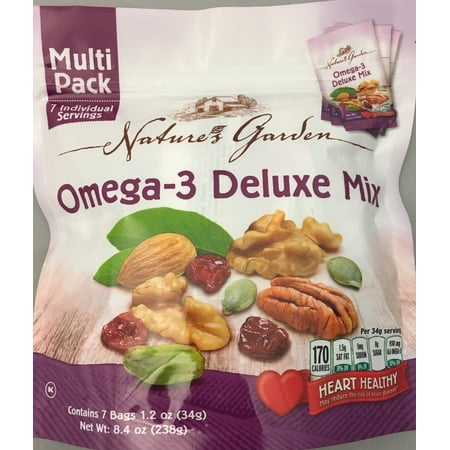 Nature's Garden Omega-3 Deluxe Mix Multipack, Count of 2, 7 Each, Allergen-Free Trail Mix