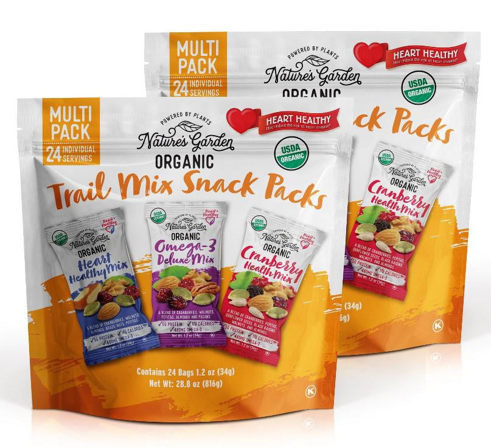 Nature's Garden Organic Trail Mix Snack Packs