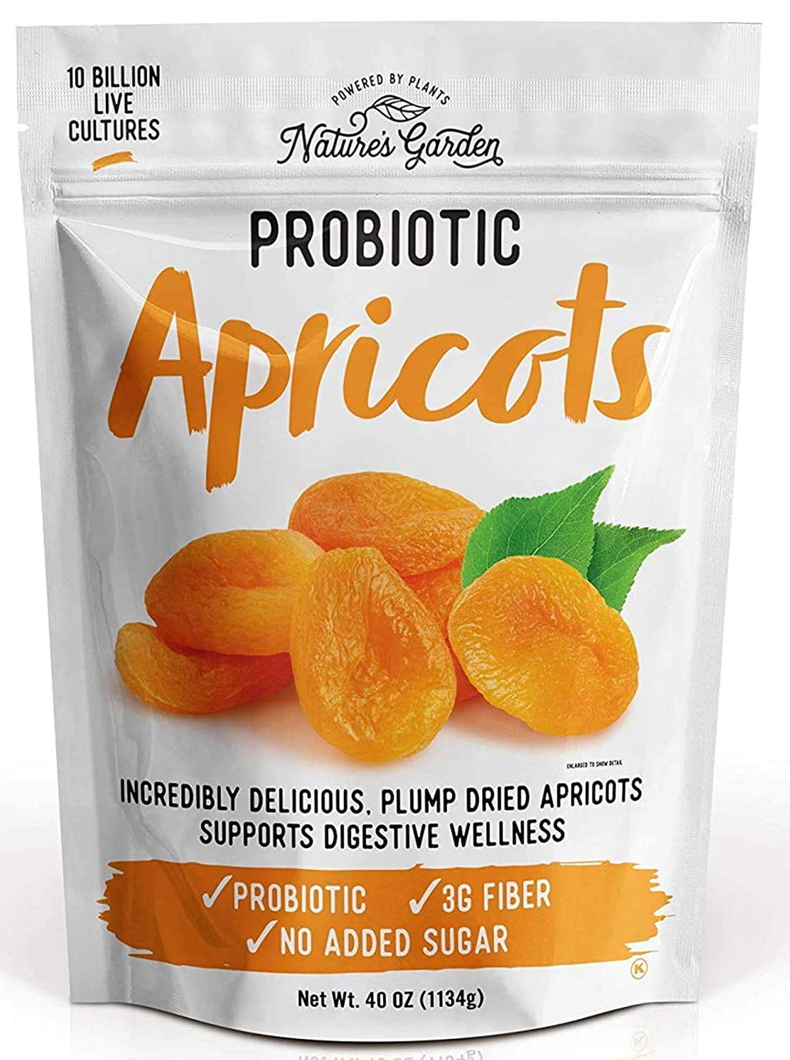 Nature's Garden Probiotic Apricots Probiotic Dried Fruit, Plump Dried