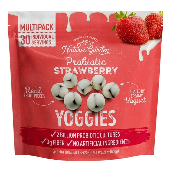 Nature's Garden Probiotic Strawberry Yoggies, 30ct