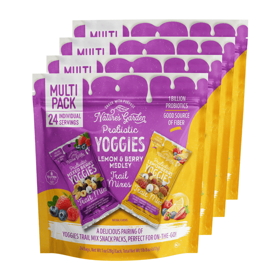 Nature's Garden Probiotic Yoggies Trail Mix Snack Packs 24oz (1oz x 24 ...