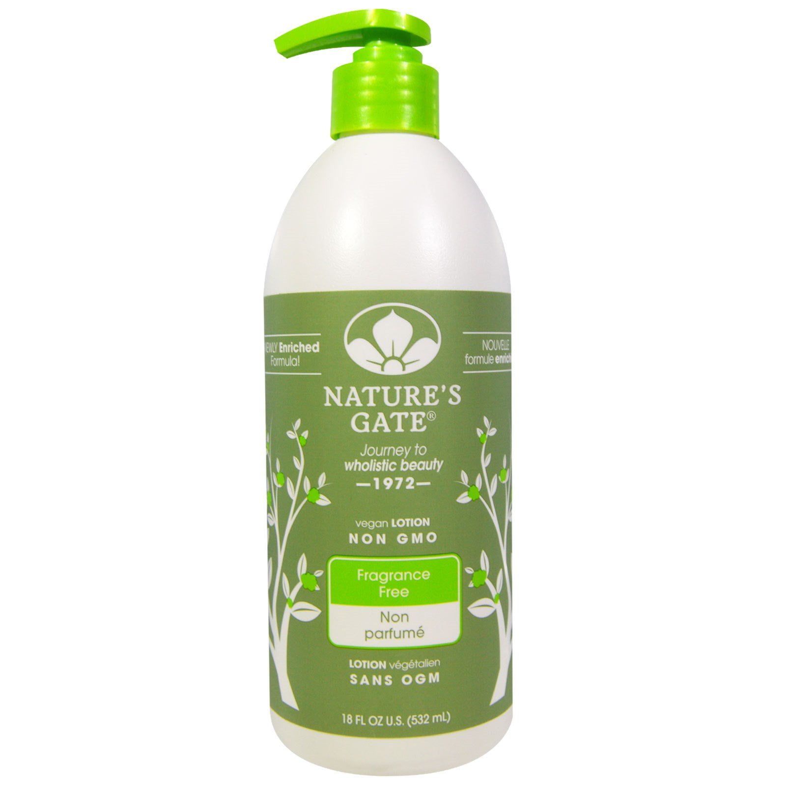 Nature's Gate Lotion Fragrance Free, 18.0 FL OZ