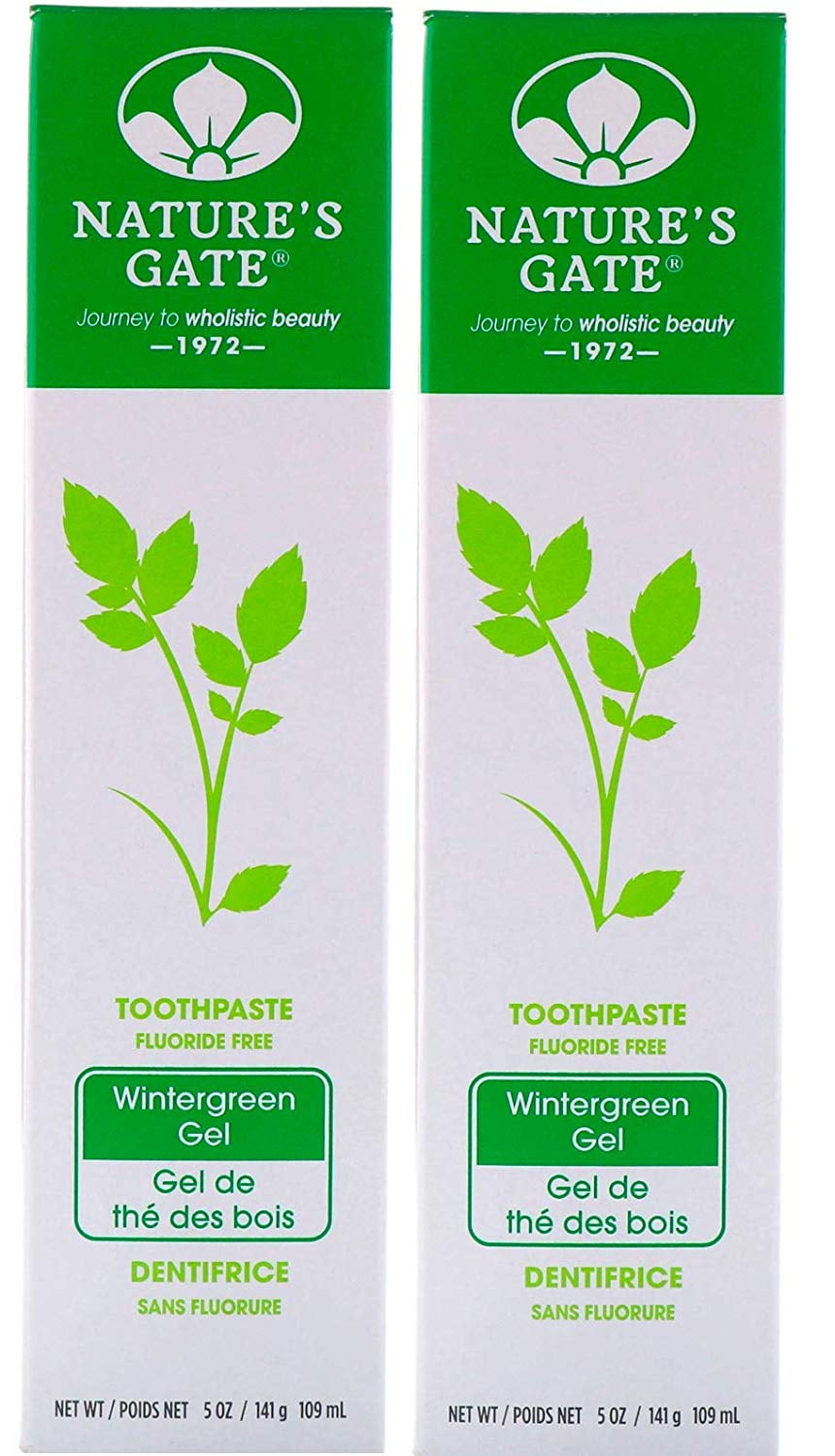 Nature's Gate Natural Toothpaste Fluoride Free, Wintergreen 5 oz (Pack
