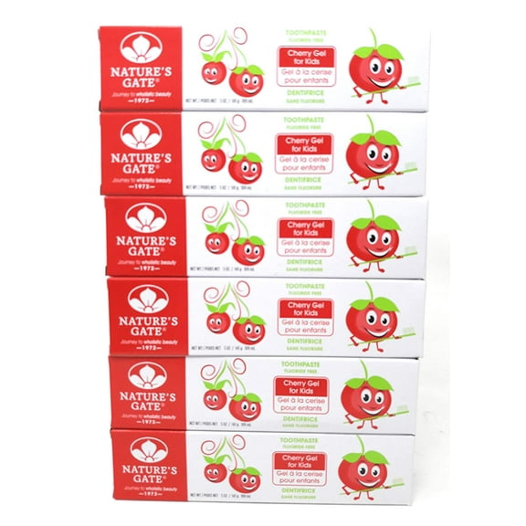 Nature's Gate Natural Toothpaste Gel, Cherry for Kids, 5 oz - Case of 6