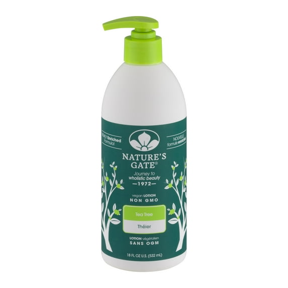 Nature's Gate Tea Tree Moisturizing Lotion For Irritated Distressed Skin, 18 Oz