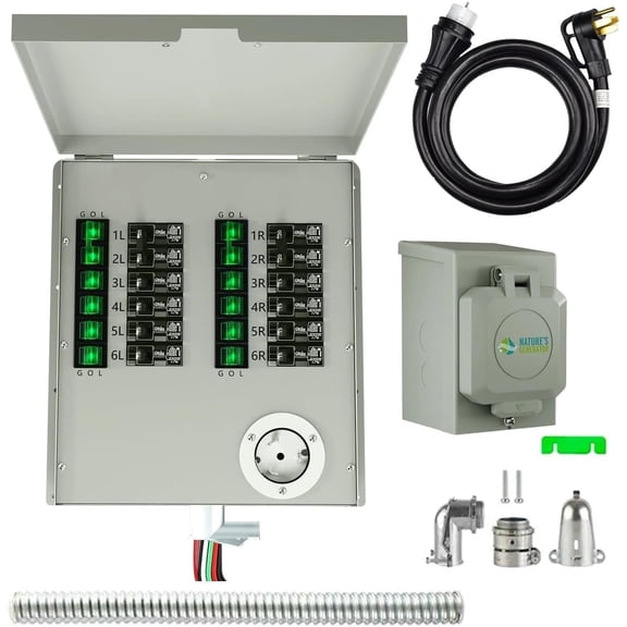 Nature's Generator 50A Transfer Switch 120/240V 50A Non-automatic Power Transfer Kit 50A