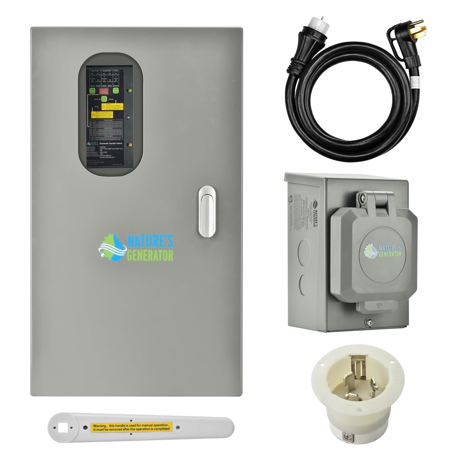 Power Transfer Kit Nature's Generator Automatic 50A Transfer Switch 120/240V Power ...
