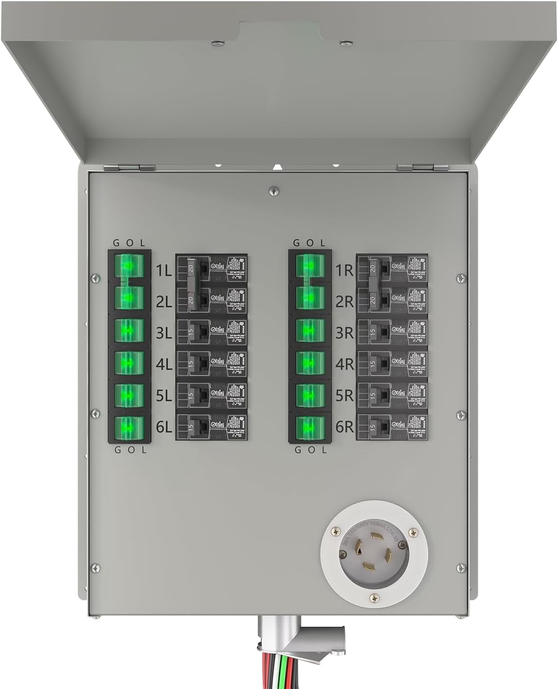Power Transfer Kit Nature's Generator Transfer Switch12-Circuits 120/240V 30A Non ...